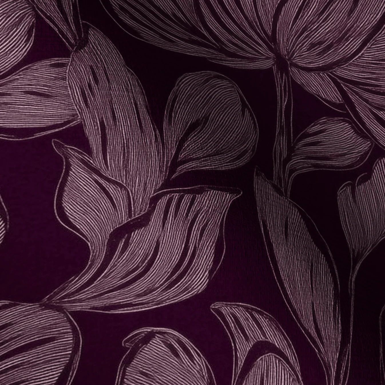 Berry Blossom Faux Grasscloth Wallpaper - Image 3