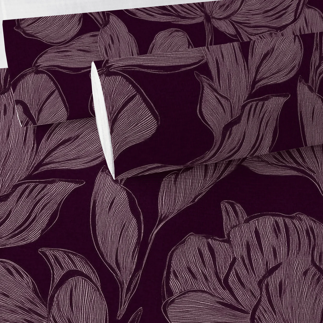 Berry Blossom Faux Grasscloth Wallpaper - Image 4