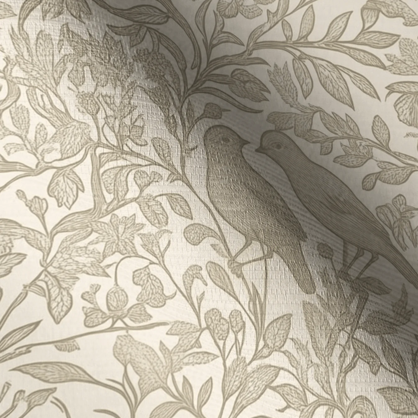 Birdsong Faux Grasscloth Wallpaper - Image 3
