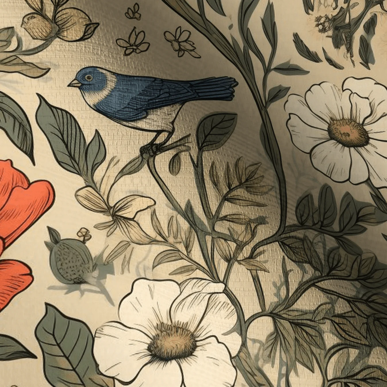 Brookley Vintage Faux Grasscloth Wallpaper - Image 3