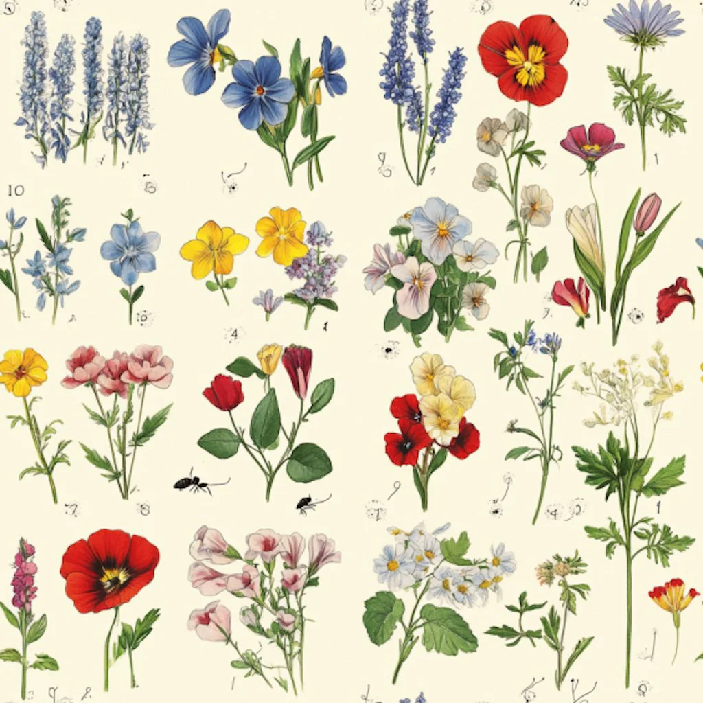 Flora Sketch Wallpaper