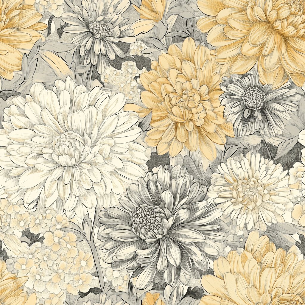 Golden Chrysanthemum Wallpaper