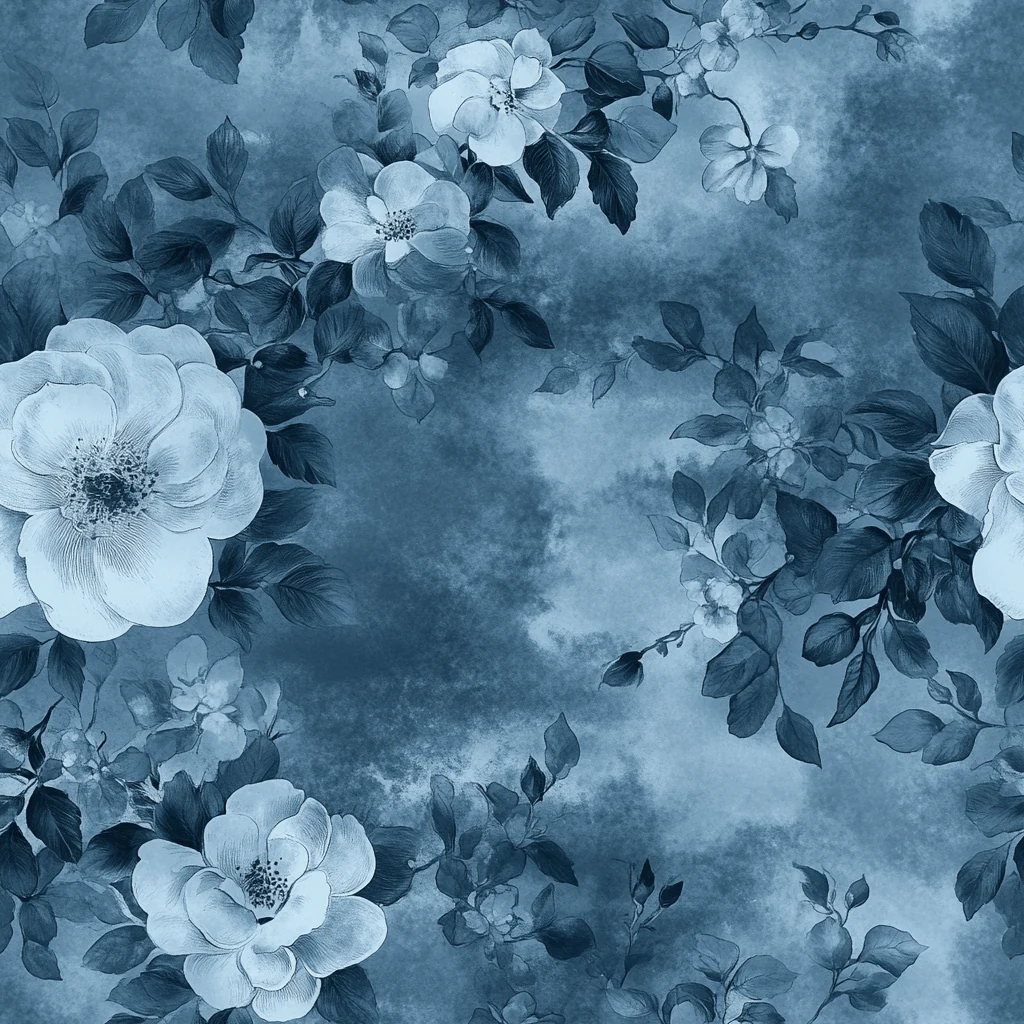Indigo Garden Wallpaper
