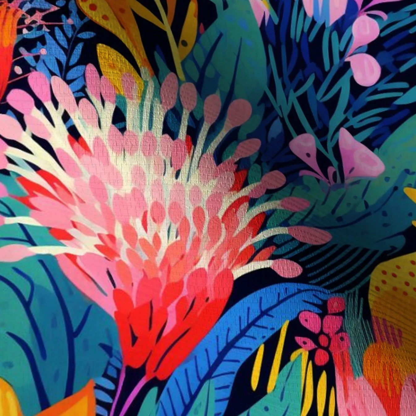 Zuri Floral Faux Grasscloth Wallpaper - Image 3